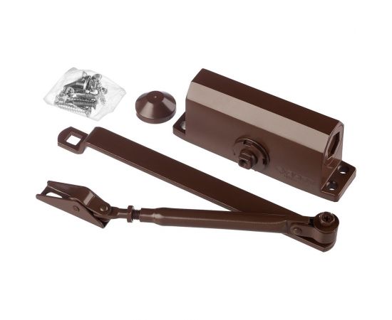 Дверной доводчик ЗУБР ПРОФЕССИОНАЛ для дверей массой до 100 кг, цвет коричневый 37912-100 – изображение 2