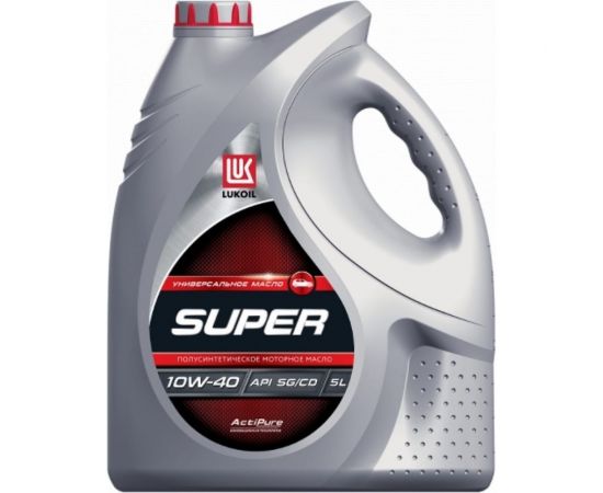 Моторное масло Лукойл СУПЕР полусинтетическое SAE 10W-40, API SG/CD, 5 л 19193 – изображение 2
