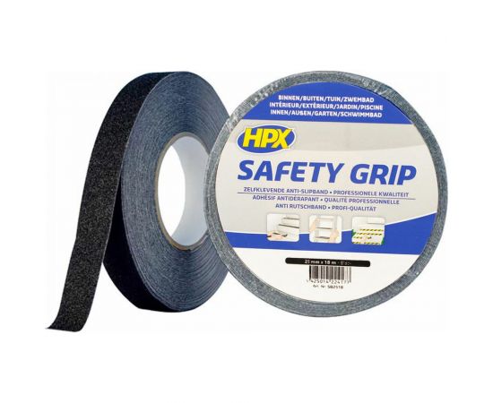 Лента безопасности HPX SB2518 SAFETY GRIP, 25 мм х 18 м, черная 5425014224177 – изображение 2