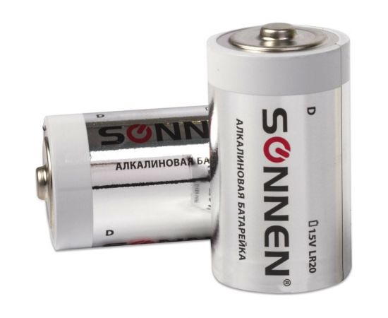 Батарейки SONNEN Alkaline, D алкалиновые, 2 шт., в блистере, 451091 – изображение 2