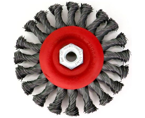 Щетка дисковая жгутовая для УШМ 125x12 мм, M14, проволока сталь 0.5 мм SIT 506 – изображение 2