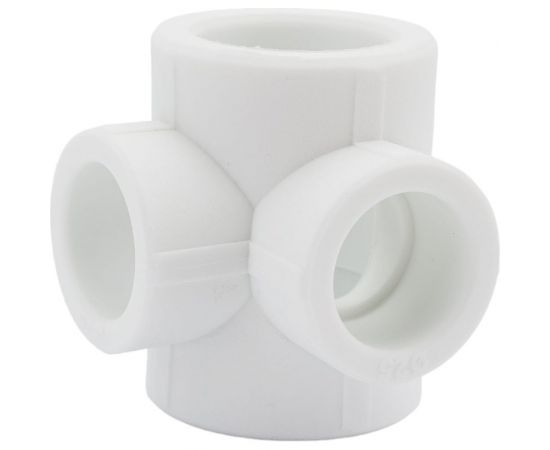 Крестовина VALFEX PP-R белая, 2-плоскостная, 32х25 мм 10118132 127-8213 – изображение 3