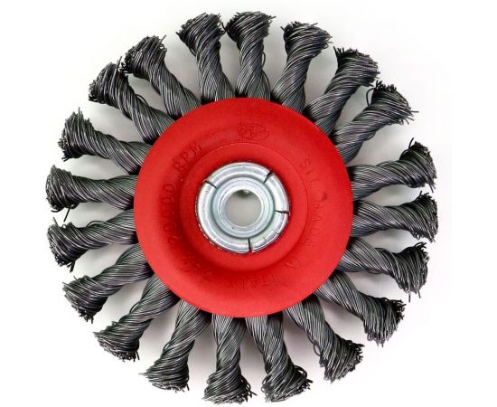 Щетка дисковая жгутовая для УШМ 125x12 мм, M14, проволока сталь 0.5 мм SIT 506 – изображение 3