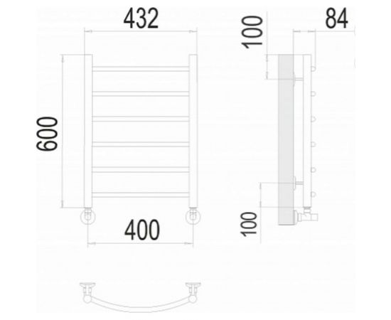 Полотенцесушитель Terminus Классик П6 400x600 4670078530202 – изображение 3