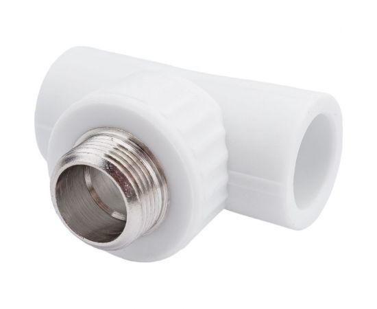 Комбинированный тройник VALFEX PP-R белый, 25х3/4 дюйма НР 10128025 127-0526 – изображение 4