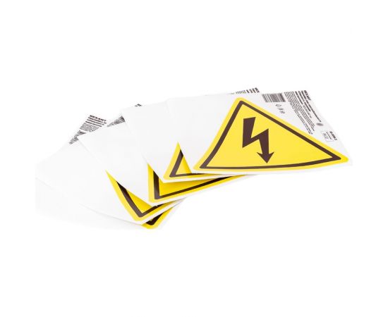 Наклейка знак электробезопасности REXANT Опасность поражения электротоком 160x160x160 мм 5 шт 56-0006-5 – изображение 4