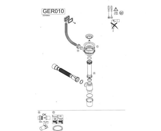 Кухонная мойка из нержавеющей стали WISENT 7851-R 78x51 см WS37851-R/WGER010 – изображение 4
