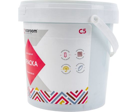 Фасадная резиновая краска ECOROOM RAL 6032 сигнальный зеленый, 1.3 кг Е-Кр -3583/6032 – изображение 4