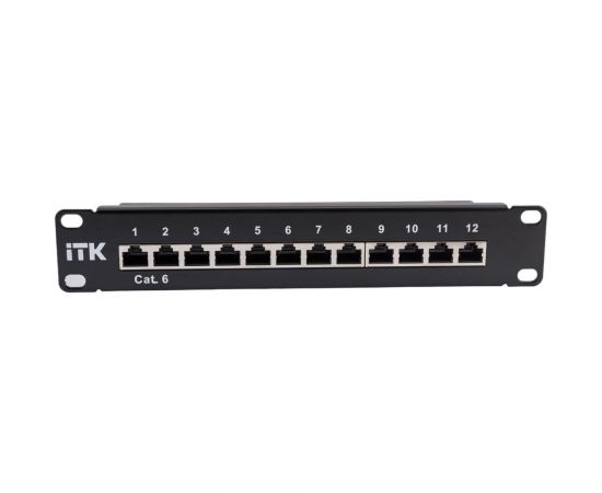 Патч-панель IEK ITK 1U кат.6 STP 12 портов 10" Dual IDC PP12-1UC06S-D05-10 – изображение 6