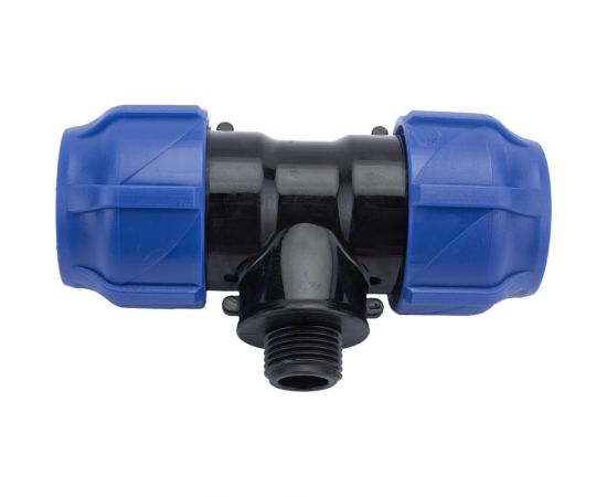 Компрессионный переходной тройник VALFEX ПНД, с наружной резьбой, 32-1/2""-32 1210023201232 