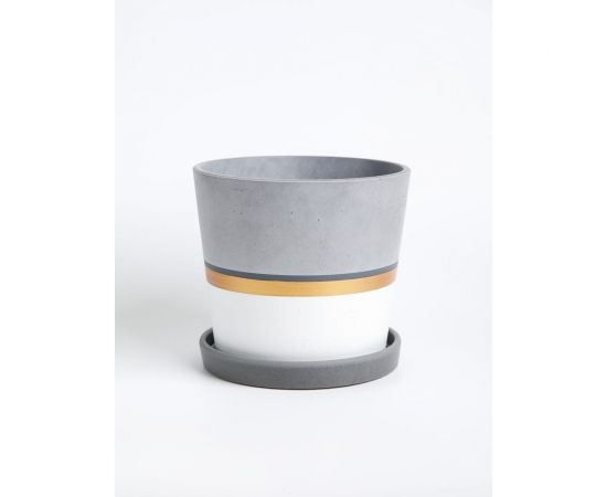 Горшок ООО КОМПОЗИТ Лувр белый конус №4. КБ-К4-164-03 