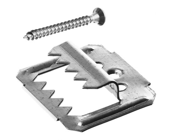 Усиленный крепеж для вагонки ЗУБР Кляймер-У2 с саморезами, 4 мм, 50 шт. 30755-04 