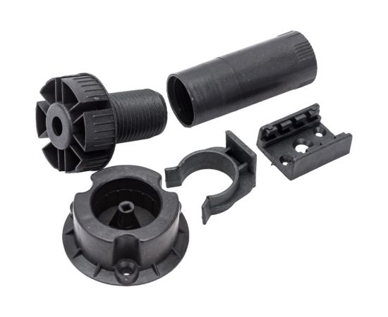 Цокольная ножка Tech-Krep Н120 115-135 мм, черная, комплект 2 штуки с клипсой 129971 