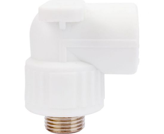 Комбинированный угольник VALFEX PP-R белый, 25х1/2 дюйма НР, с креплением 10121025 127-1891 