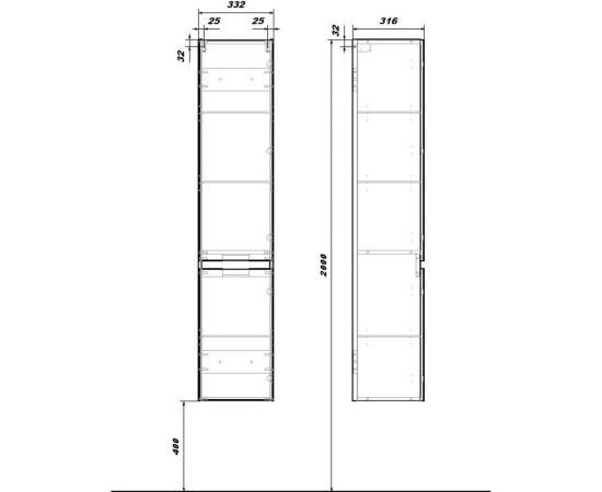 Универсальный шкаф-пенал Sanstar Riana 290.1-3.5.1. – изображение 16