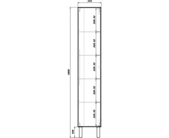 Универсальный шкаф-пенал Sanstar Riana 290.1-3.5.1. – изображение 18
