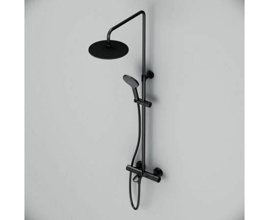 Душевая система AM.PM Like смеситель для ванны и душа с термостатом, 3 функции, черный F0780522 – изображение 3