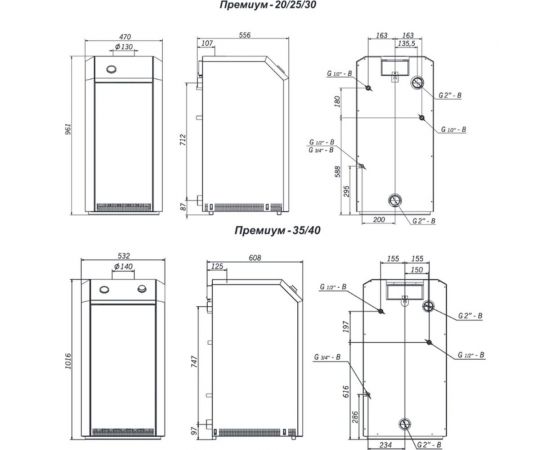 Стальной газовый котел Лемакс Премиум 16N – изображение 3