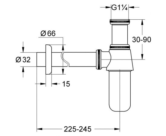 Сифон GROHE 1 1/4 для раковины 28920000 – изображение 3