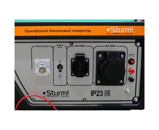 Бензогенератор Sturm 6500 ВА, AVR, эл/ручной стартер, 76 кг, бак 25 л PG8765NE – изображение 3