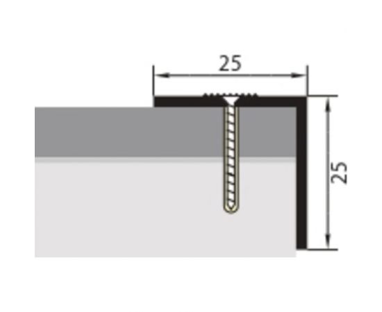 Угол РУССКИЙ ПРОФИЛЬ 25x25 мм, 0.9 м, алюминий, 10 шт. 4607130271834 – изображение 3