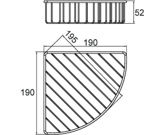 Угловая полка, стальная проволока Milardo 5 MI 105WC00M44 – изображение 4