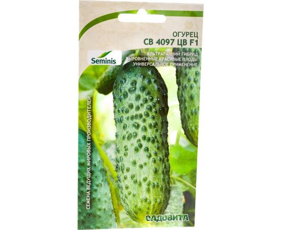 Семена САДОВИТА Огурец СВ 4097 ЦВ F1 5 семечек 00160688 – изображение 4