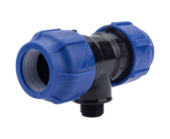 Компрессионный переходной тройник VALFEX ПНД, с наружной резьбой, 32-1/2""-32 1210023201232 – изображение 4