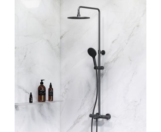 Душевая система AM.PM Like смеситель для ванны и душа с термостатом, 3 функции, черный F0780522 – изображение 5