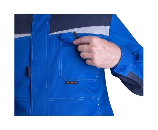 Костюм ГК Спецобъединение КМ-10 ЛЮКС василёк-чёрный, р. 104-108, рост 170-176 Кос 578/104/170 – изображение 10