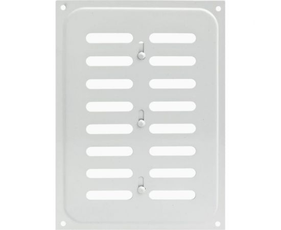 Решетка вентиляционная белая с заслонкой 165x240 мм Скобис Т818 