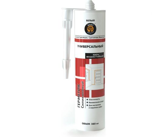 Универсальный силиконовый герметик EAST BRAND кислотный, белый, 280 мл ES0007 