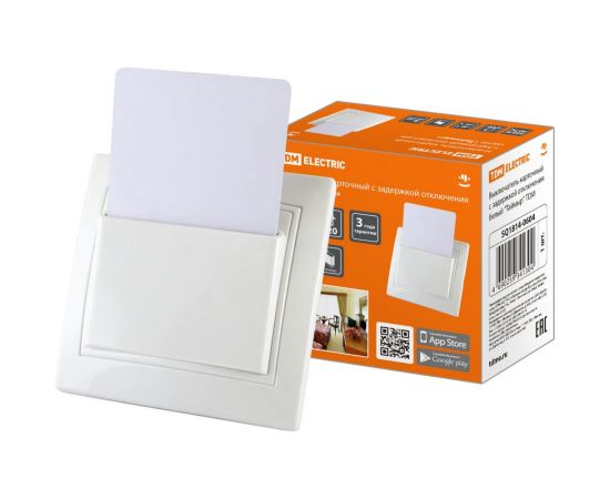 Карточный выключатель с задержкой отключения TDM белый Таймыр SQ1814-0604 