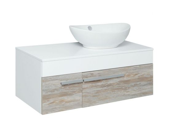 Тумба RUNO Вудлайн 100 подвесная под умывальник Moduo Square 50/Гамма 56 00-00001011 