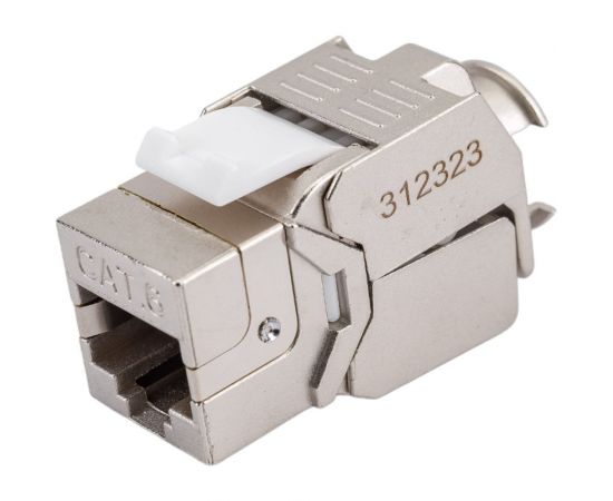 Вставка Hyperline KJ8-8P8C-C6-180-TLS-SH-F-WH Keystone Jack RJ-45 8P8C, категория 6, экранированная 426188 