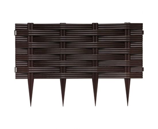 Садовое ограждение Протэкт Ива высота 25 см, коричневый СОИ-25/14 К 