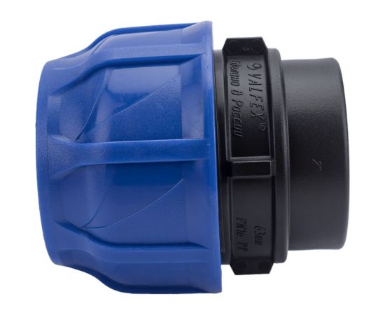 Компрессионная соединительная муфта VALFEX ПНД, с внутренней резьбой, 63x2"" 121001263200 