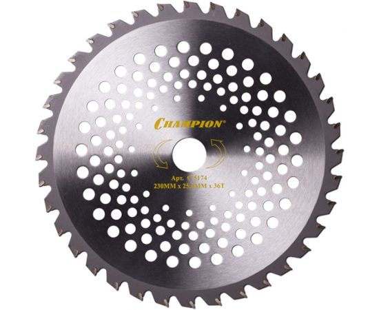 Нож с зубцами из твердого сплава Dragon (36 зубьев, 230х25,4 мм) CHAMPION C5174 