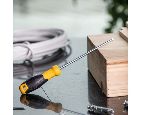 Крестовая отвертка DELI DL635150 PH1x150мм (магнит, TPR+PP ручка) 98366 – изображение 2