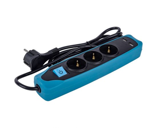 Сетевой удлинитель Electraline с выключателем, с заземлением, 2 метра с защитой от детей – изображение 2