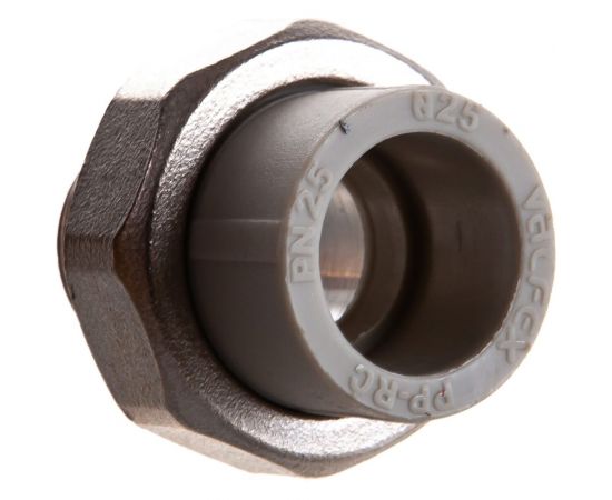 Муфта комбинированная разъемная с наружной резьбой VALFEX PP-R серая, 25 мм х3/4"" 10156020Г 127-0345 – изображение 2