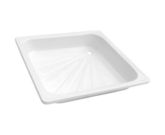 Стальной душевой поддон ВИЗ ANTIKA эмалированный, 80x80x15 см, слив D-52 мм APS-80101 – изображение 2