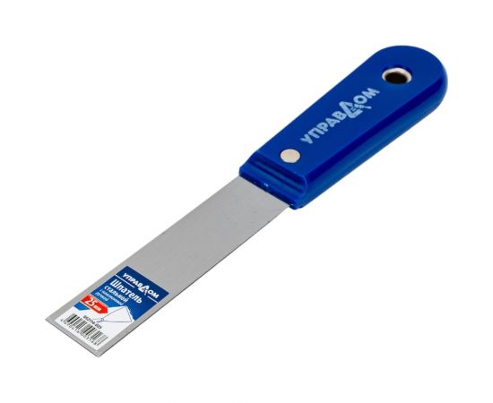 Стальной шпатель Управдом 25 мм, с пластиковой ручкой, двойной фиксации 4100001503 – изображение 2