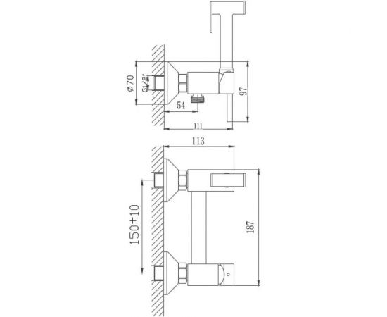 Смеситель для биде Haiba HB5510 – изображение 3