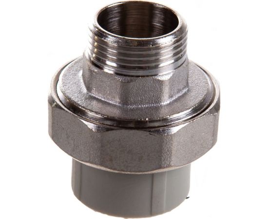 Муфта комбинированная разъемная с наружной резьбой VALFEX PP-R серая, 25 мм х3/4"" 10156020Г 127-0345 – изображение 3