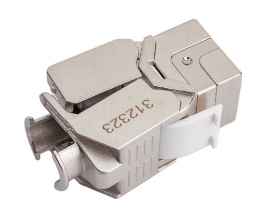 Вставка Hyperline KJ8-8P8C-C6-180-TLS-SH-F-WH Keystone Jack RJ-45 8P8C, категория 6, экранированная 426188 – изображение 3