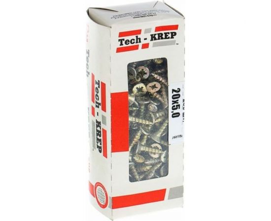 Универсальный саморез Tech-Krep 20х5 мм, 200 шт., желтый 102258 – изображение 3