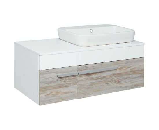 Тумба RUNO Вудлайн 100 подвесная под умывальник Moduo Square 50/Гамма 56 00-00001011 – изображение 3