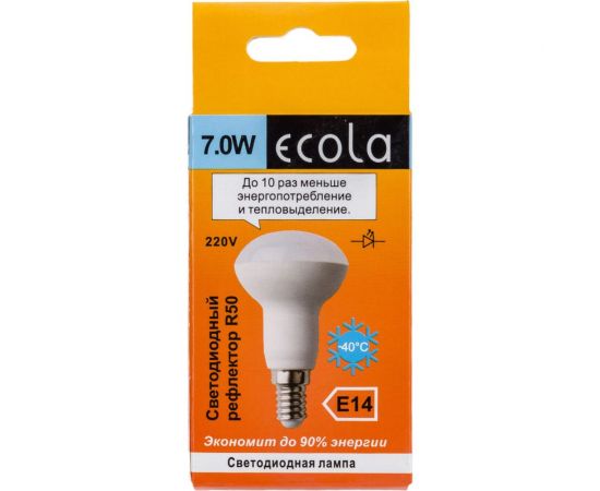 Светодиодная лампа Ecola Reflector R50 LED 7,0W 220V E14 6500K композит 85x50 G4SD70ELC – изображение 4