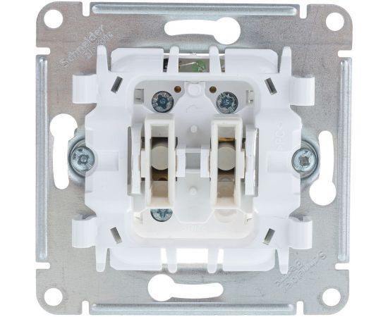 2-клавишный выключатель Schneider Electric GLOSSA с подсветкой, 10АХ, АЛЮМИНИЙ GSL000353 – изображение 4